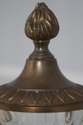 F72534: Pair Of Brass & Glass Lidded Vase Candle H
