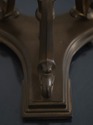F72534: Pair Of Brass & Glass Lidded Vase Candle H