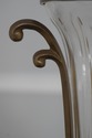 F72534: Pair Of Brass & Glass Lidded Vase Candle H