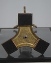 F72534: Pair Of Brass & Glass Lidded Vase Candle H
