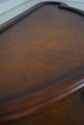 L72655: THEODORE ALEXANDER Leather Top 2 Tier Maho