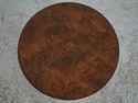 L72686: Round Burl Wood Italian Swan Form Table