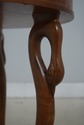 L72686: Round Burl Wood Italian Swan Form Table