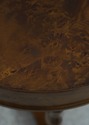 L72686: Round Burl Wood Italian Swan Form Table