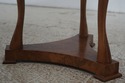 L72686: Round Burl Wood Italian Swan Form Table