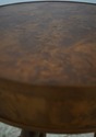L72686: Round Burl Wood Italian Swan Form Table
