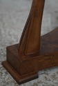 L72686: Round Burl Wood Italian Swan Form Table