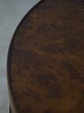 L72686: Round Burl Wood Italian Swan Form Table