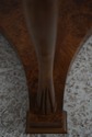 L72686: Round Burl Wood Italian Swan Form Table