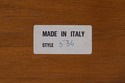 L72686: Round Burl Wood Italian Swan Form Table