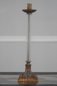 F72533: Pair Of Brass & Glass Neoclassical Tall Ca