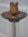 F72533: Pair Of Brass & Glass Neoclassical Tall Ca