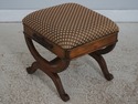 72687: Pair Of Regency Walnut Finish X Base Benche