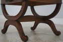 72687: Pair Of Regency Walnut Finish X Base Benche