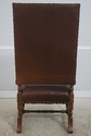 72681: CENTURY Leather & Wood High Back Armchair