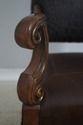 72681: CENTURY Leather & Wood High Back Armchair