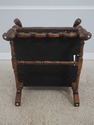 72681: CENTURY Leather & Wood High Back Armchair