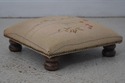 F72652: Vintage Small Square Footstool w. Tapestry