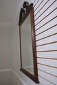 72756: HENKEL HARRIS Mahogany Broken Arch Wall Mir