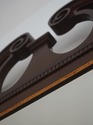 72756: HENKEL HARRIS Mahogany Broken Arch Wall Mir