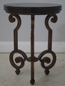 F72759: Tessellated Marble Stone Top Iron Base Sid