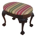 63885EC: SOUTHWOOD Ball & Claw Mahogany Ottoman Or