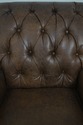 63937EC: Pair Tufted Back Faux Leather Club Chairs