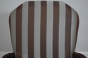 63982EC: Pair ST TIMOTHY Upholstered Striped Mahog