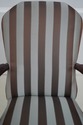 63982EC: Pair ST TIMOTHY Upholstered Striped Mahog