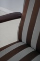 63982EC: Pair ST TIMOTHY Upholstered Striped Mahog