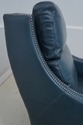 L68011: MAITLAND SMITH  Blue Leather Chair Model 1