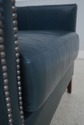 L68011: MAITLAND SMITH  Blue Leather Chair Model 1