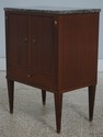 72737: French Style 2 Door 1 Drawer Marble Top Pot
