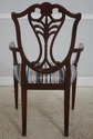 L72768: Set of 8 HENREDON Mahogany Shield Back Din