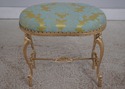 72777: French Louis XIV Damask Upholstered Metal B