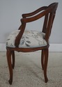 72278: Vintage Italian Walnut Finish Vanity Bench 