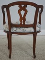 72278: Vintage Italian Walnut Finish Vanity Bench 