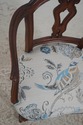 72278: Vintage Italian Walnut Finish Vanity Bench 