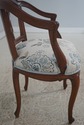 72278: Vintage Italian Walnut Finish Vanity Bench 
