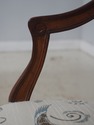 72278: Vintage Italian Walnut Finish Vanity Bench 