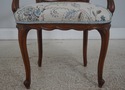 72278: Vintage Italian Walnut Finish Vanity Bench 