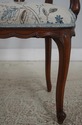72278: Vintage Italian Walnut Finish Vanity Bench 