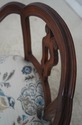72278: Vintage Italian Walnut Finish Vanity Bench 