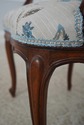 72278: Vintage Italian Walnut Finish Vanity Bench 