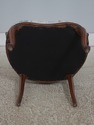 72278: Vintage Italian Walnut Finish Vanity Bench 