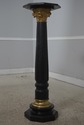 L72761: Black Marble Column Pedestal w. Bronze Wor