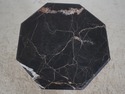 L72761: Black Marble Column Pedestal w. Bronze Wor