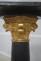 L72761: Black Marble Column Pedestal w. Bronze Wor