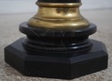 L72761: Black Marble Column Pedestal w. Bronze Wor
