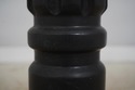 L72761: Black Marble Column Pedestal w. Bronze Wor